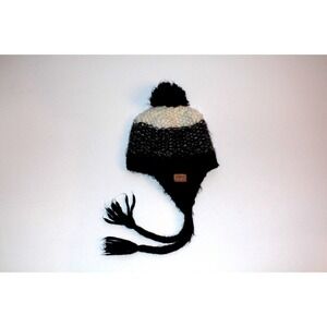 SCREAMER WINTER EAR FLAP KNIT BEANIE HAT TASSELS‎ FLEECE LINED